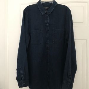 NWOT Banana Republic Dark Blue Denim Shirt